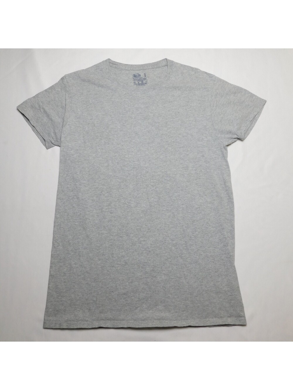 Fruit of the Loom Men's Medium Gray Blank T-Shirt Solid Casual Short Sleeve Crew